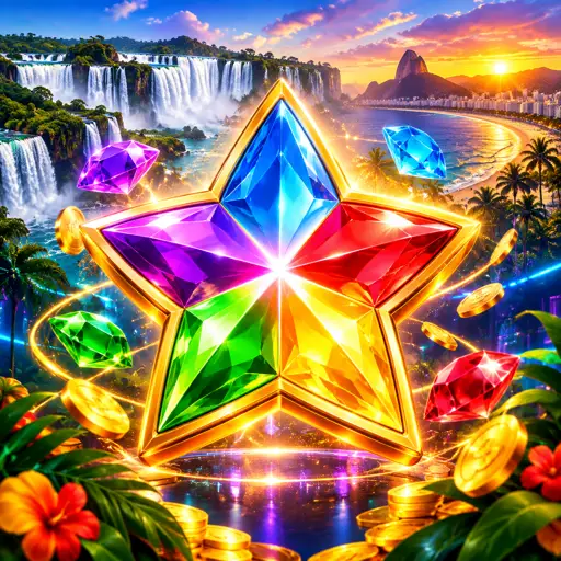 Thumbnail do jogo Starburst com gemas brilhantes em fundo espacial
