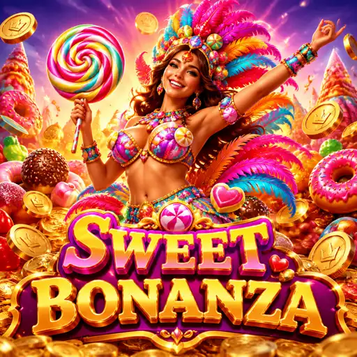 Grade de doces coloridos do slot Sweet Bonanza
